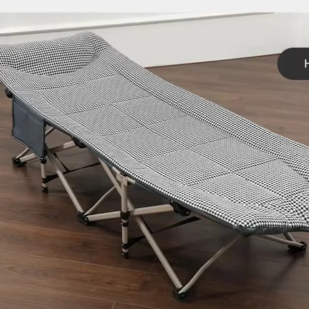 Custom Processing Single Folding Office Bed Modern Design With Metal Frame For Nap Lunch Break Or Outdoor March