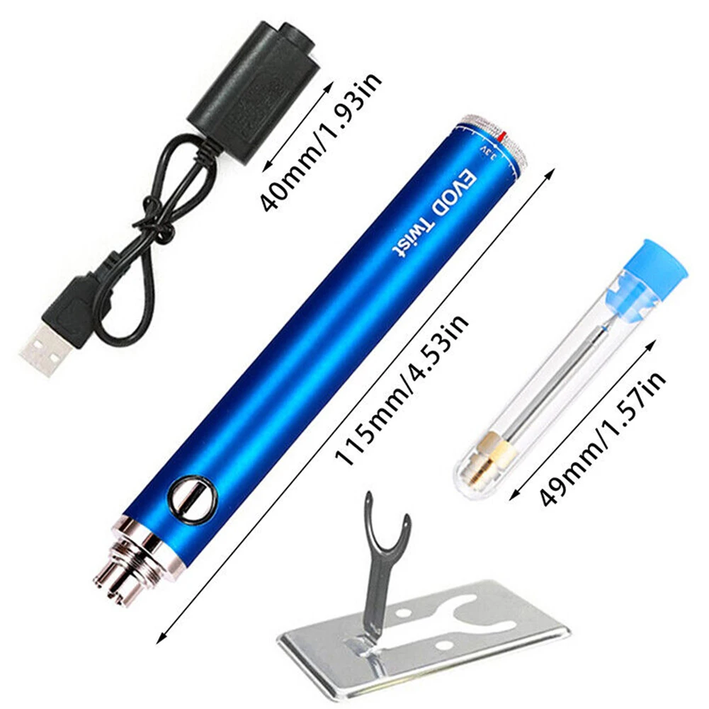 Tool Kit Iron Battery Portable Aluminum Alloy Two-way Adjustment USB Charging Wireless 3.3V-4.8V 510 Interface