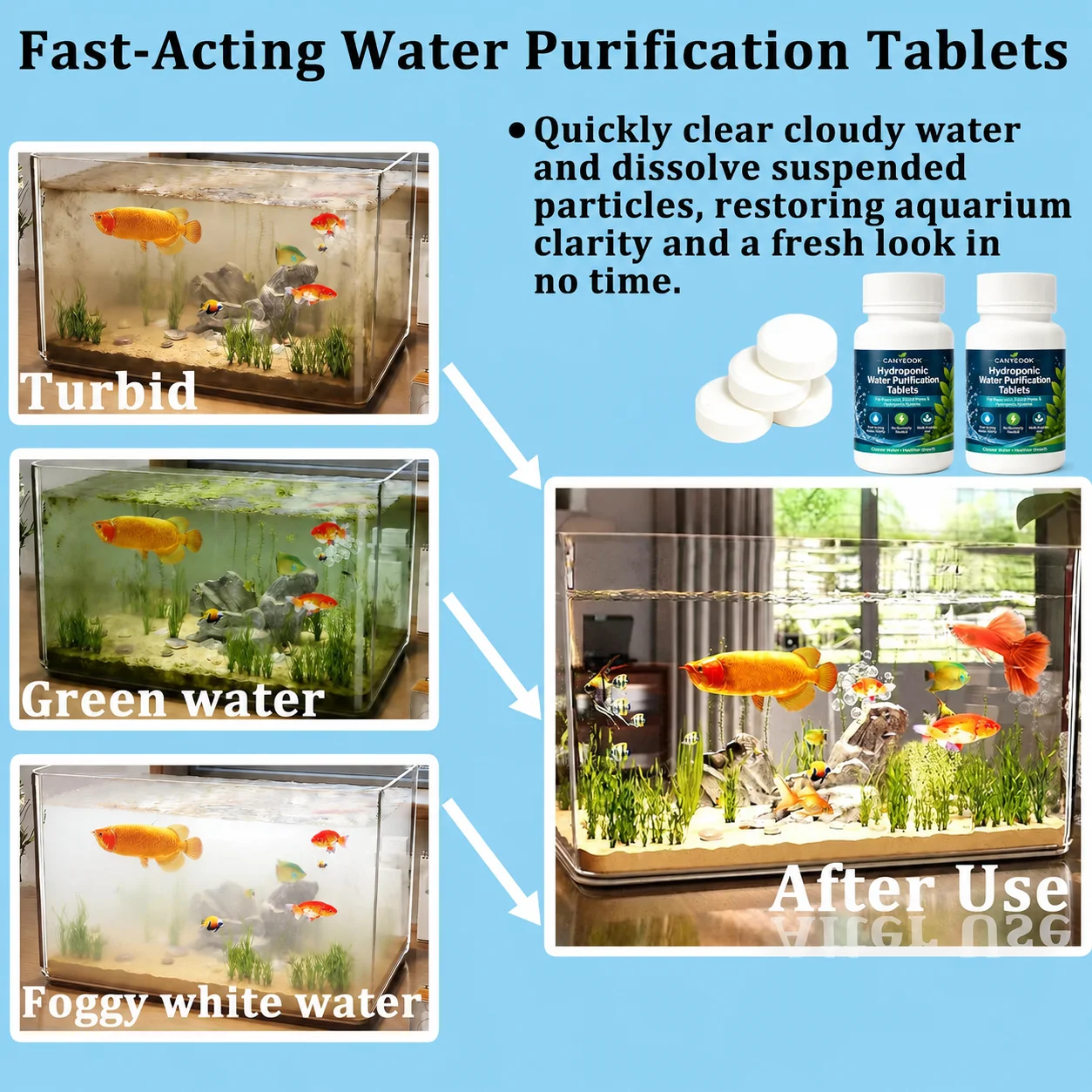 Comprimés purificateurs d'eau - Aquarium Fish Tank Cleaner avis et prix