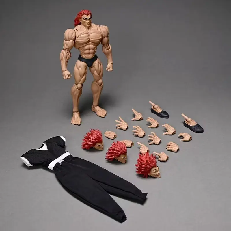 Hanma Yujiro Baki Joint Movable Action Figure Toy, PVC Modelo Collectible, Decorações Desktop, Ornamento Estátua, Presente, 18cm