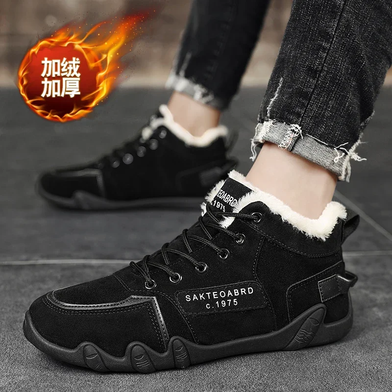 Boots Winter Men Ankle Boots Winter Boots for Men Snow Cotton-padded Shoe Casual Sneaker Sport and Leisure Loafers Male Sneakers