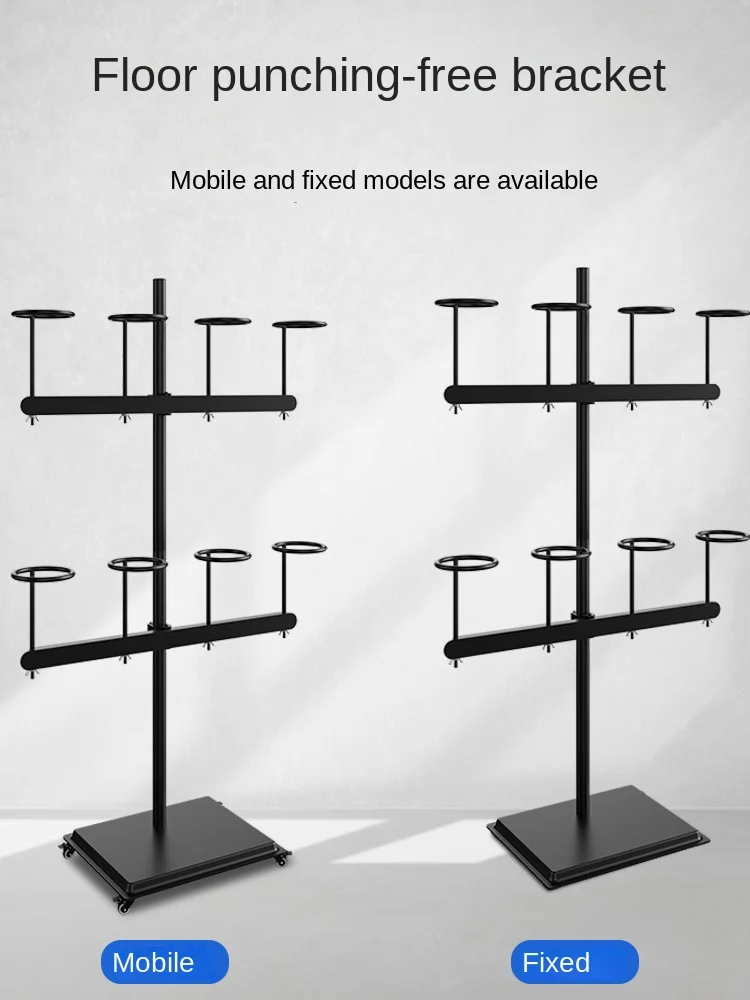 Portable Bedroom Multi-Function Storage Rack with Wheels, Free of Charge in Shopping Mall Exhibition Hall