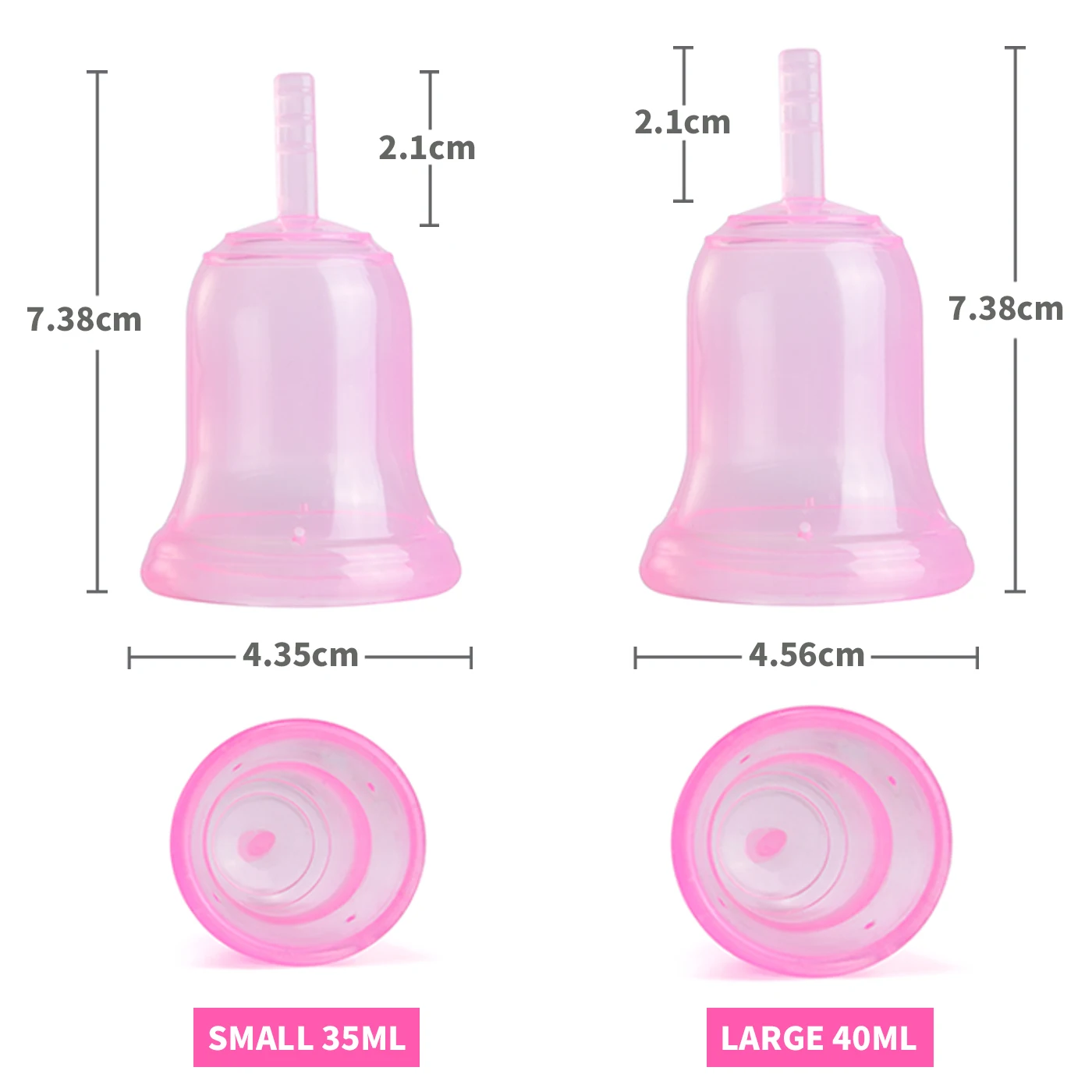 2pcs Feminine Hygiene Menstrual Cup Liquid Silicone Menstrual Cup Menstrual Women Lady Period Cup Copa Menstrual Collector