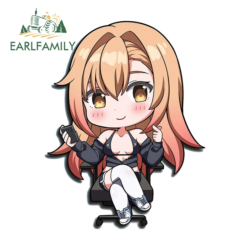 

EARLFAMILY 13 см X 10 см для Marin Race Queen Chibi, автомобильные наклейки, простые креативные наклейки, Стайлинг автомобиля, украшение для бампера и окон