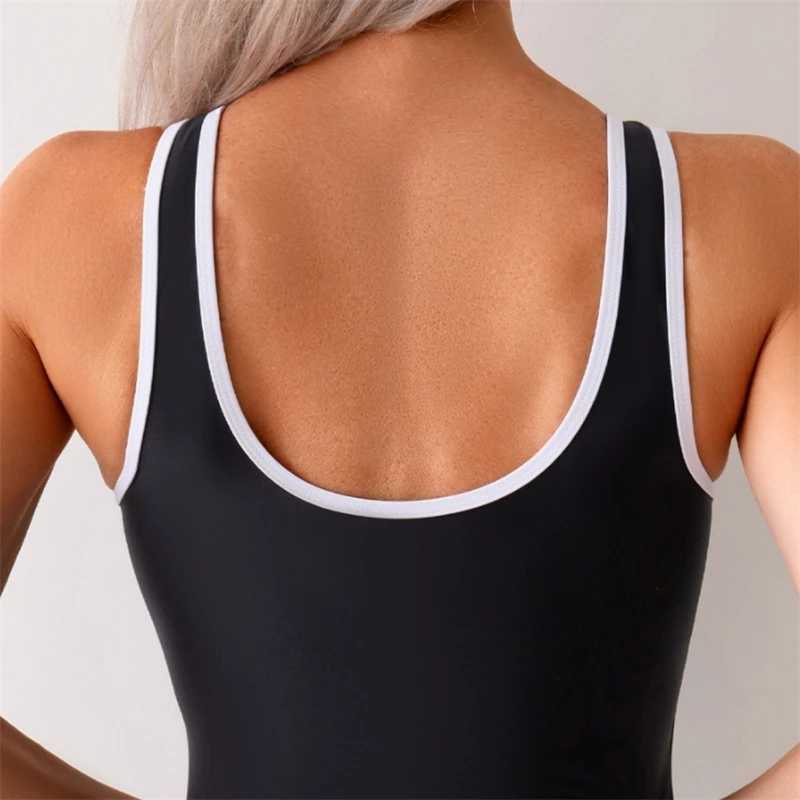 보호 수영복 여성 간단한 대비 색 지퍼 슬림 맞는 배꼽 덮음 비키니 1 레이스 업 비키니 마이크로 비키니 세트