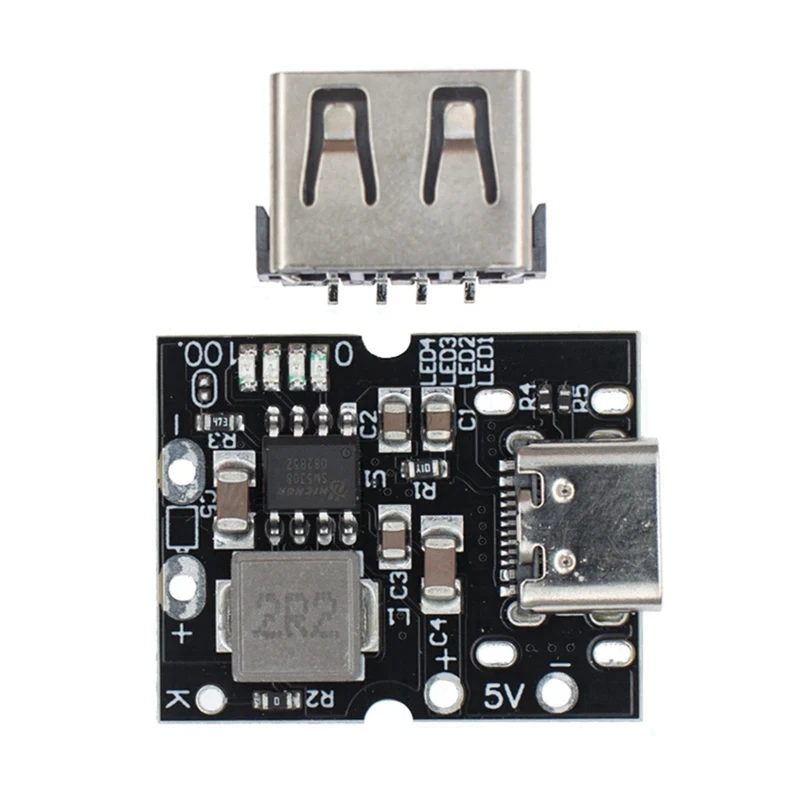 N75R-2X Type-C USB 5V 2A Boost Converter Step-Up Power Module Lithium Battery Charging Protection Board Charger,No Welding