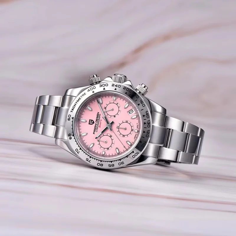 PAGANI DESIGN 1727 Original Marke Quarzuhr Für Männer VK63 Saphirglas Wasserdicht Chronograph Kalender Nachtlicht Geschenk