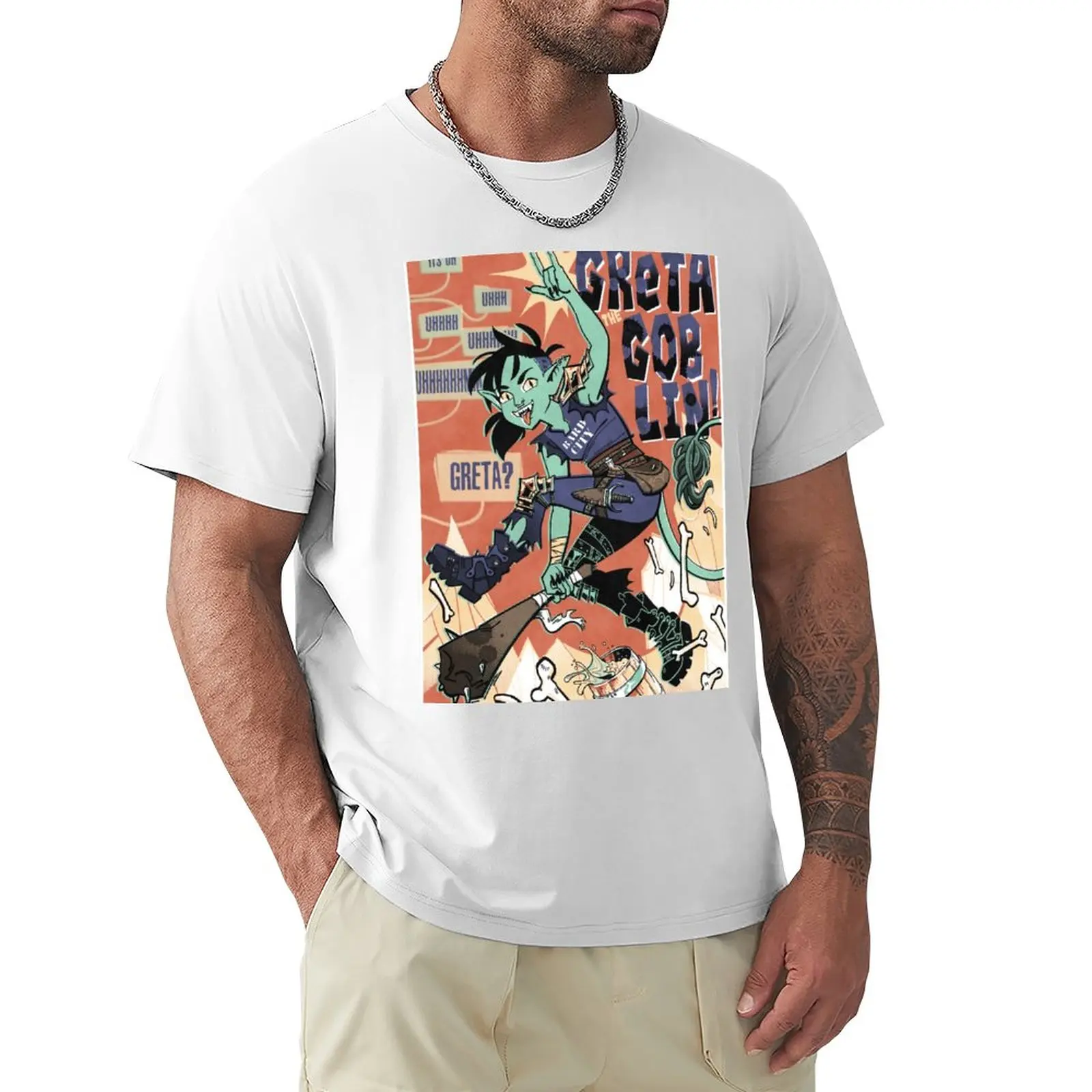 

Greta the Goblin T-Shirt Short sleeve tee man clothes aesthetic clothes anime plain white t shirts men