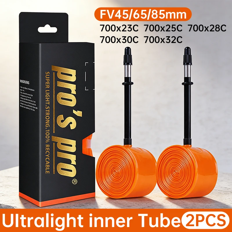 TPU Material Ultralight Bike Inner Tube 700CX23C-32C Puncture-Resistant Road Bicycle Inner Tire FV45/65/85mm Length French Valve