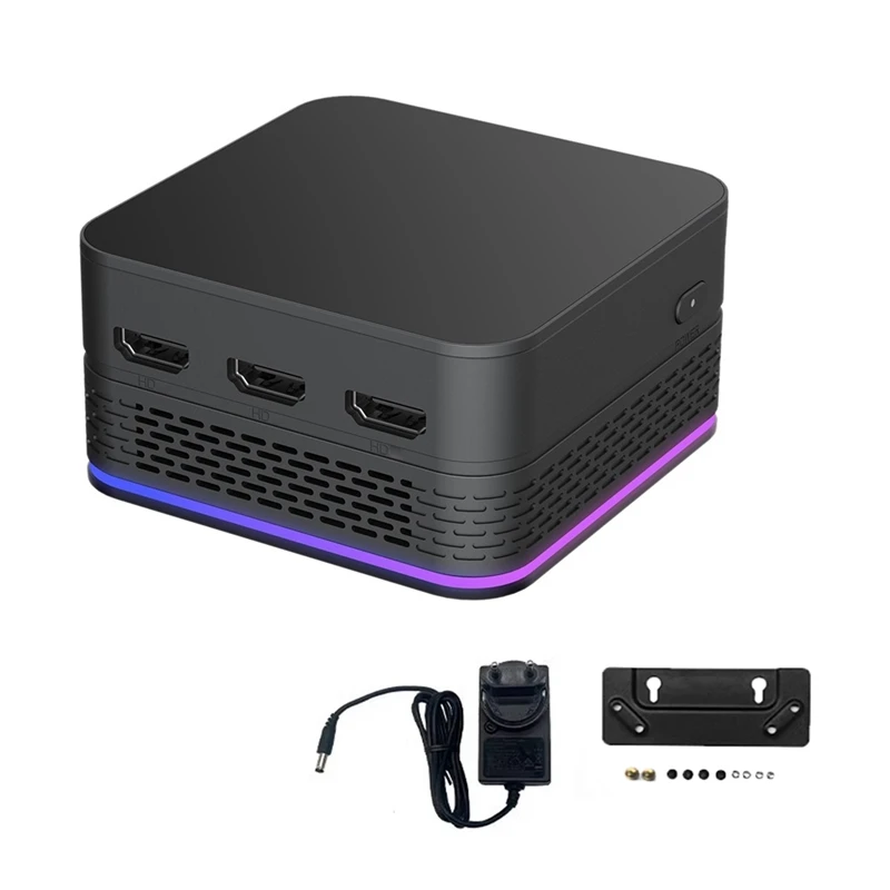 Mini PC Alder Lake T9 Plus, DDR5, pas de SSD, 16 Go, touristes, ports Ethernet Gigabit, façades à noyau fileté, installation facile, prise UE