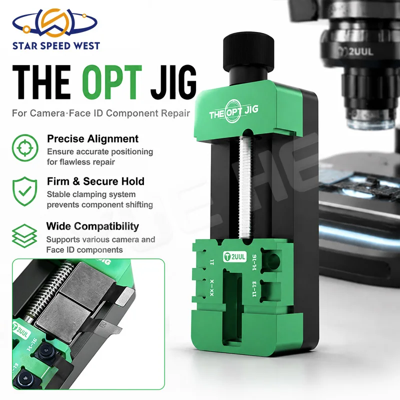 2UUL BH35 THE OPT JIG Precision Aluminum Alloy Camera Face ID Repair Fixture Jig Stand For iPhone X-17 Series Camera Repair Tool
