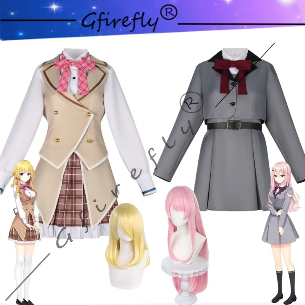 

LimeLight Lemonade Jam Tsukimi Shimakoshi Megumi Hiyomi Cosplay Costume School Style Halloween Stage Performance Costume