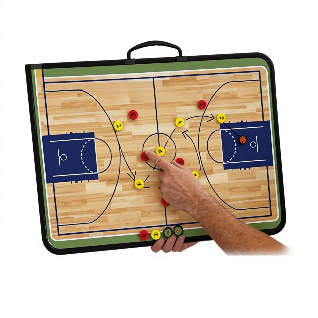 Portable Double Sided Magnetic Basketball Tactical Board Erasable Writable  Coach Board with Magnetic Markers for Match Training