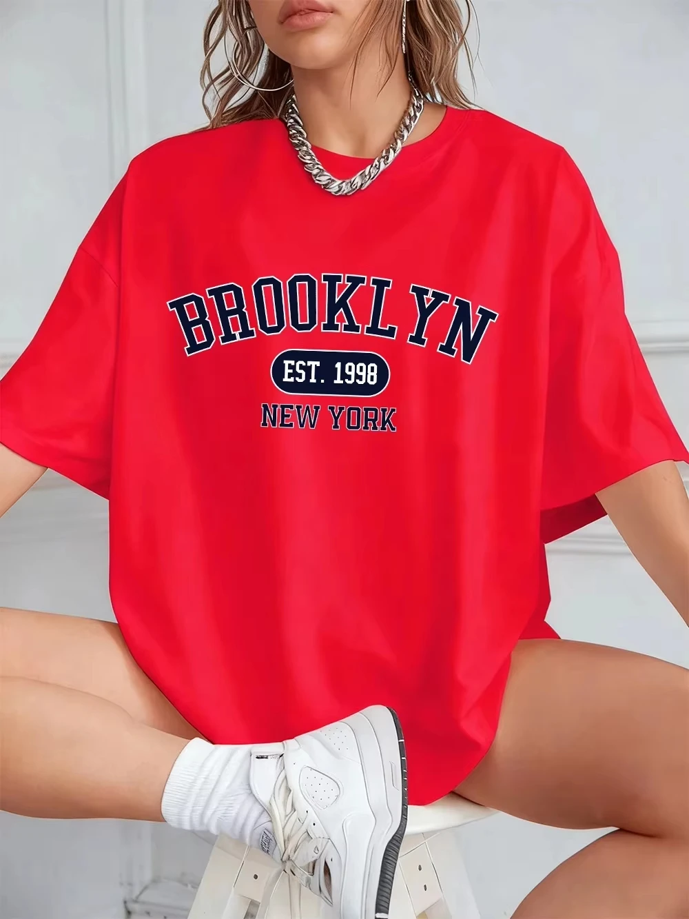 Brooklyn New York Est 1998 Prints T-Shirt Cotton Graphic Tee Men Women Summer Streetwear