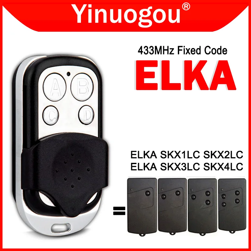 

ELKA SKX1LC SKX2LC SKX3LC SKX4LC Garage Door Remote Control Duplicator 433.92MHz Fixed Code Face to Face Clone High Quality Chip