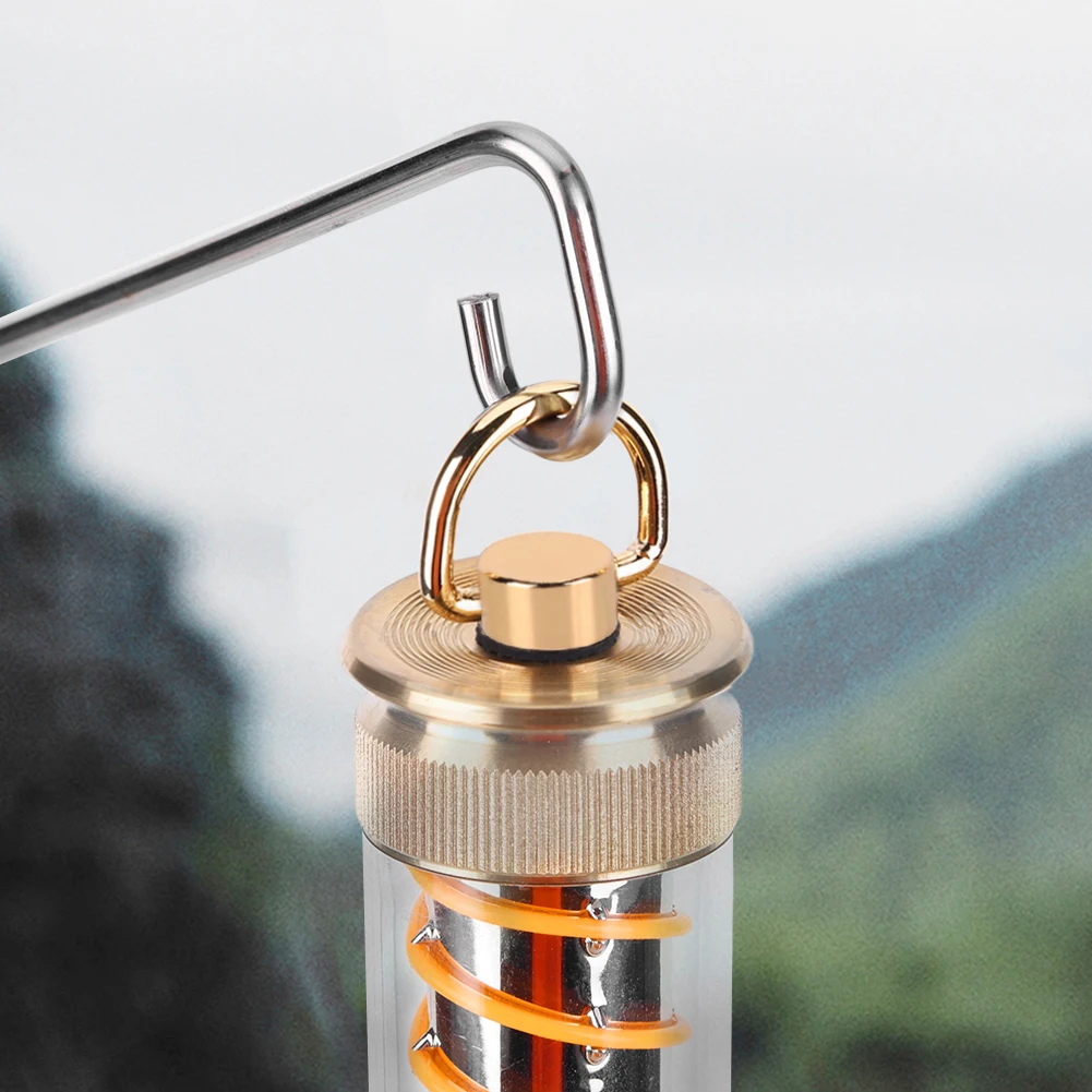 

Крючок для кемпингового фонаря из нержавеющей стали с резьбой 1/4 дюйма, крючок для кемпинговой лампы, D-образное кольцо, подвесное кольцо для уличного фонаря, для фонарика 38KT