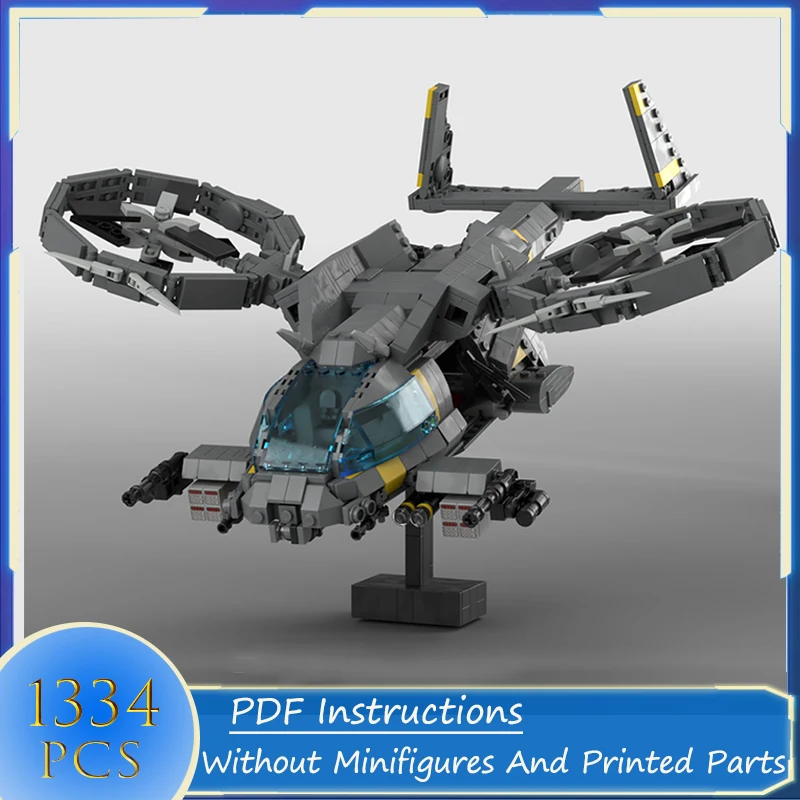 

Military High-tech Building Blocks Helicopter SA-9 Kestrel Gunship Avat Way of Water DIY Assemble Fighter Bricks Toys Gift