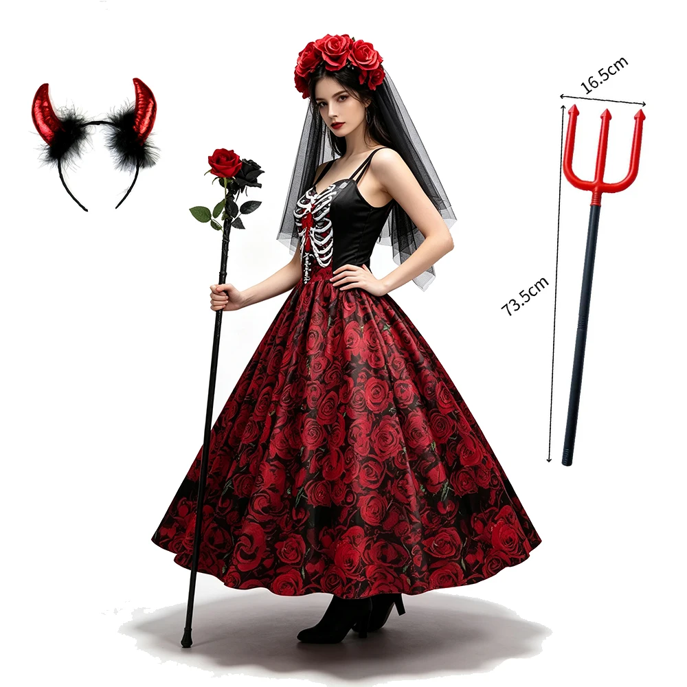 Romper Floral Print - Teen Girls Cosplay Costume Dress Ladies