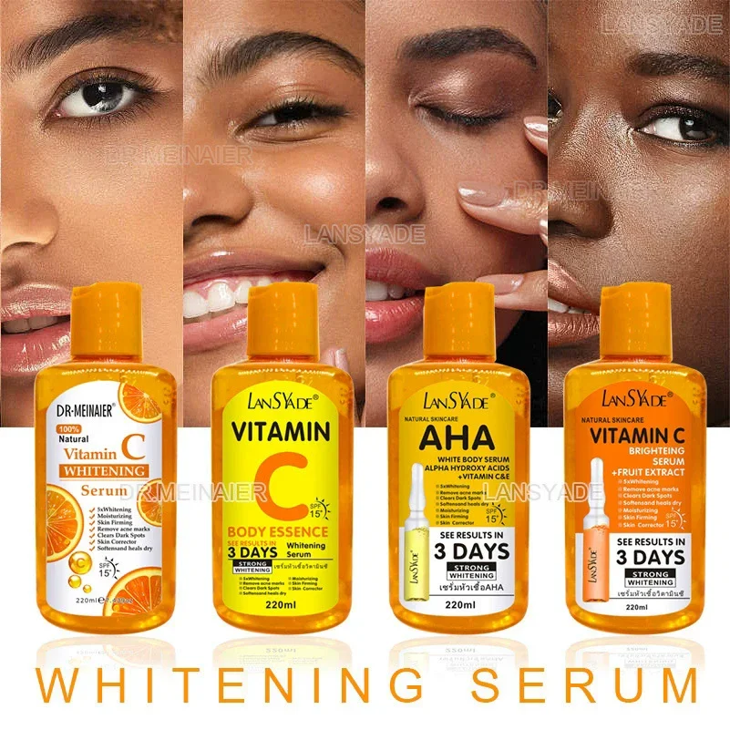 Sérum Facial Líquido Original com Vitamina C e AHA, Clareador, Hidratante, Reparador com Cúrcuma, Anti-Envelhecimento e Lifting, Cuidados com a Pele 2