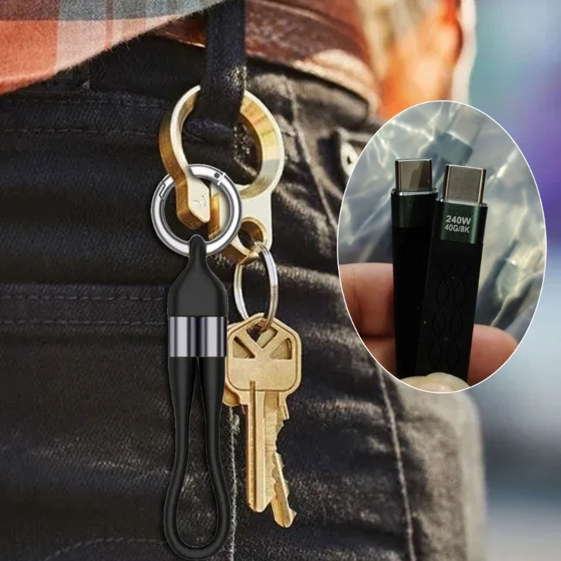 B2EF FAST 40GBPS USB C شحن الكابل PD240W 8K 60Hz هيكل مفاتيح مفاتيح الدعم