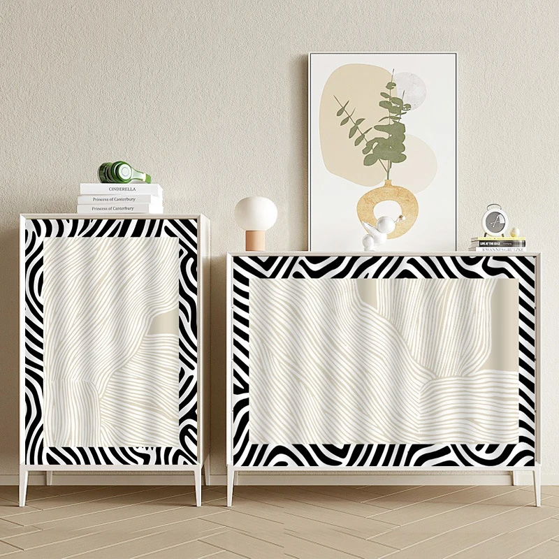 Cartoon Cabinets Cloth Curtains Cabinets Bowls, Cabinets, Blocking Debris, Dust Curtains, Velcro Curtains, Blocking Curtains