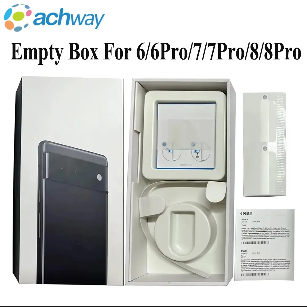 

New For Google Pixel6 Pro Empty Box For Google Pixel 6 GB7N6 G9S9B16 / Pixel7 Pro Phone Box Pixel 8 Empty Box With Logo