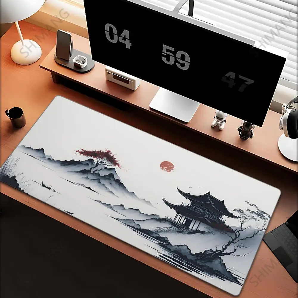 

Chinese Ink Painting Mouse Pad Gamer Mousepads Big Gaming Mousepad XXL Mouse Mat Large Keyboard Mat Desk Pad For Computer Laptop