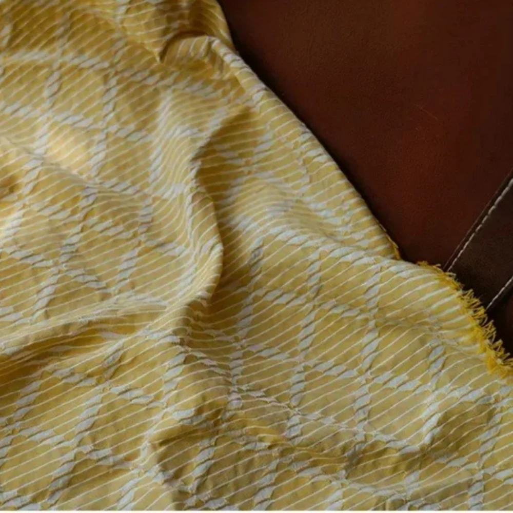 Yarn-dyed Jacquard Fabric Morandi Color Small Fresh Check Stripe Light Women's Shirt Dress Fashion Wholesale Cloth by the Meter
