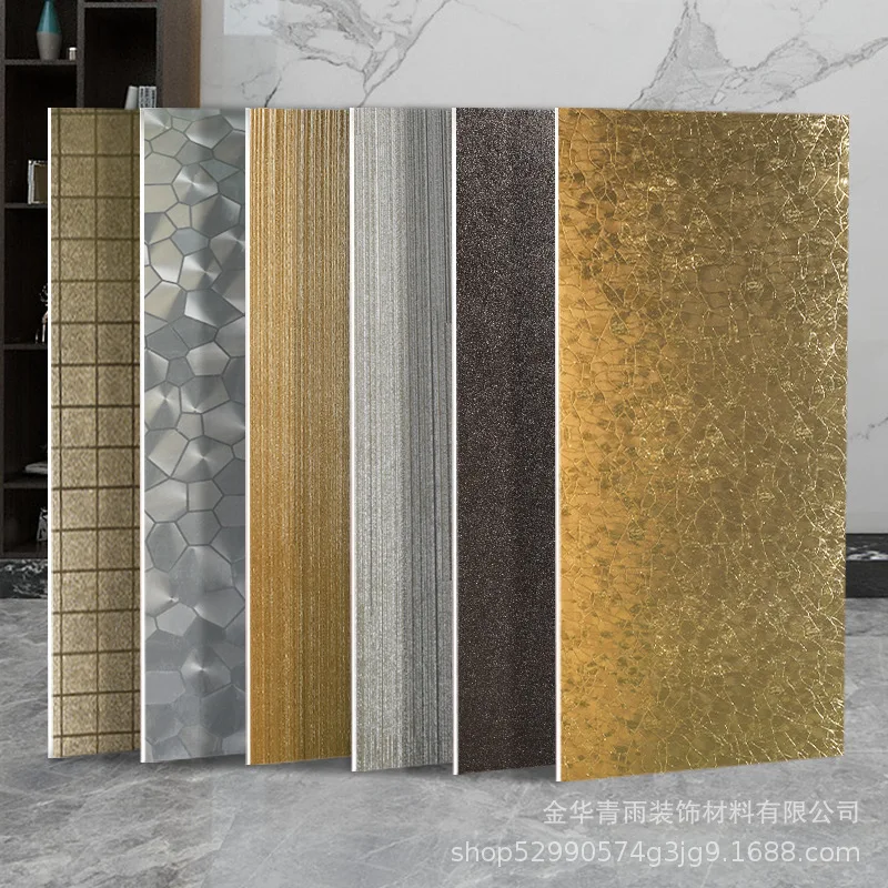 30x60cm 10PCS Stainless Steel Texture Adhesive Tiles Oil-Proof Wall Protection for Cabinets Countertops High-Contact Areas