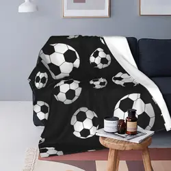 Modello di calcio coperta lavorata a maglia palloni da calcio sport flanella coperte da tiro divano di casa personalizzato Ultra-morbido caldo Bedsprea