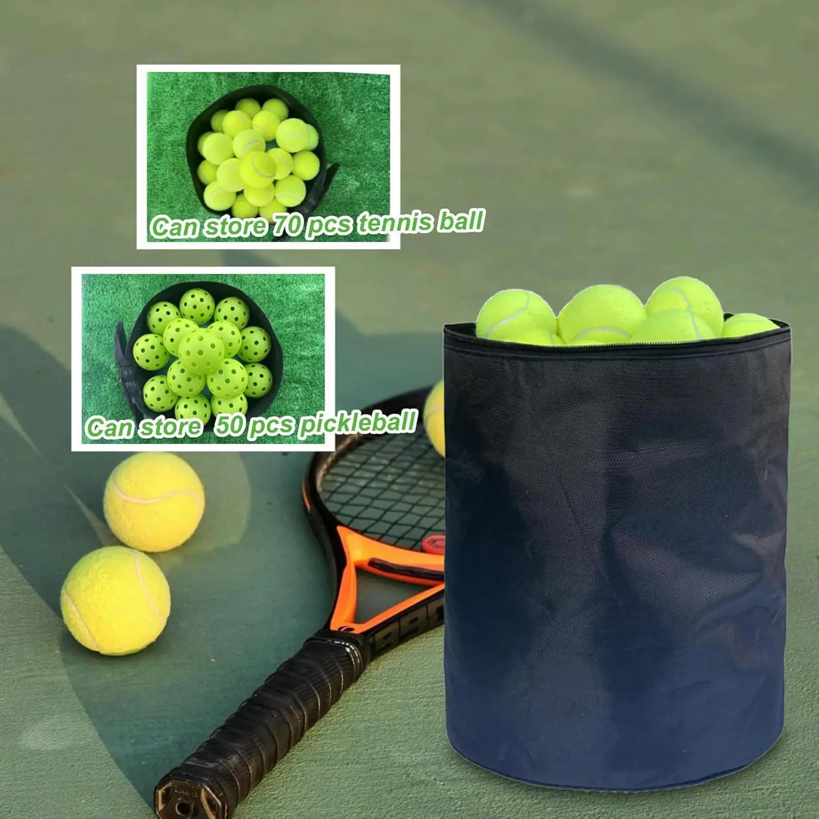 

Сумка для мячей Pickle Pouch Сумка для корзины Pickleball для настольного тенниса Lacrosse Tennis