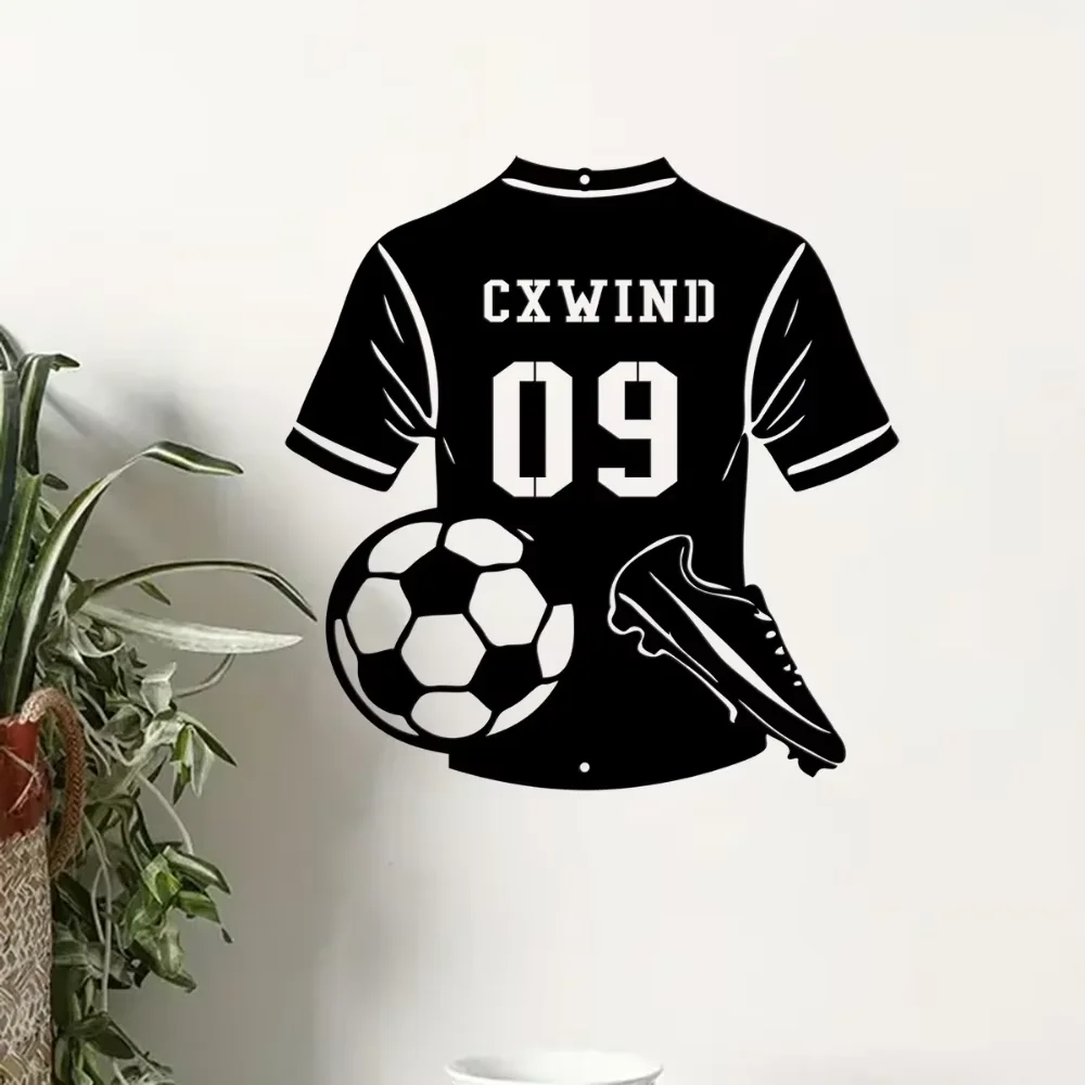 

Football Player Sign Custom Wall Hanging for Design Conscious Fans Contemporary Style, Eye Catching, Football Themed