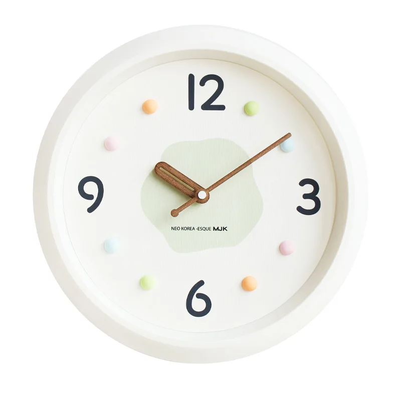 Modern Simple Wall Clock 12inch Cute Creamy Creative Clock Living Room Home Decoration Clock for Wall