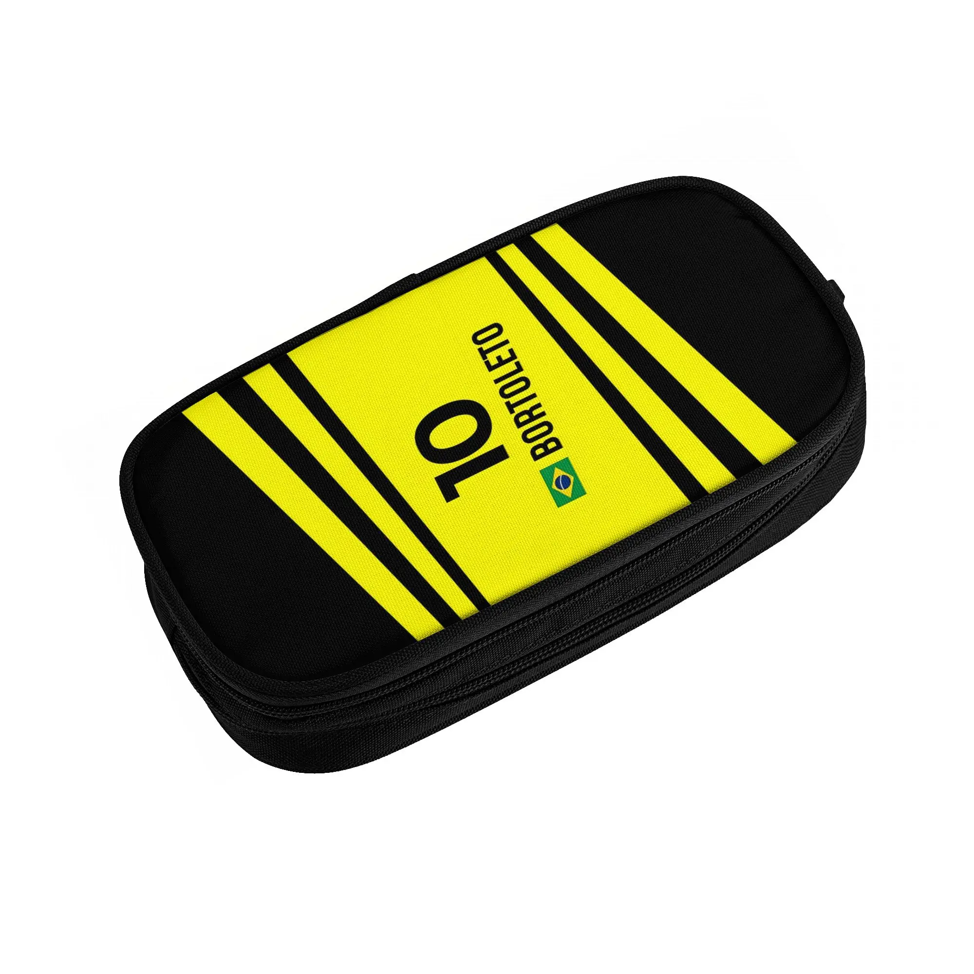 G-Gabriel B-Bortoleto10 Sticker Pencil Case for Brazilian Racing Driver Large Storage Pen Box Bag School Supplies