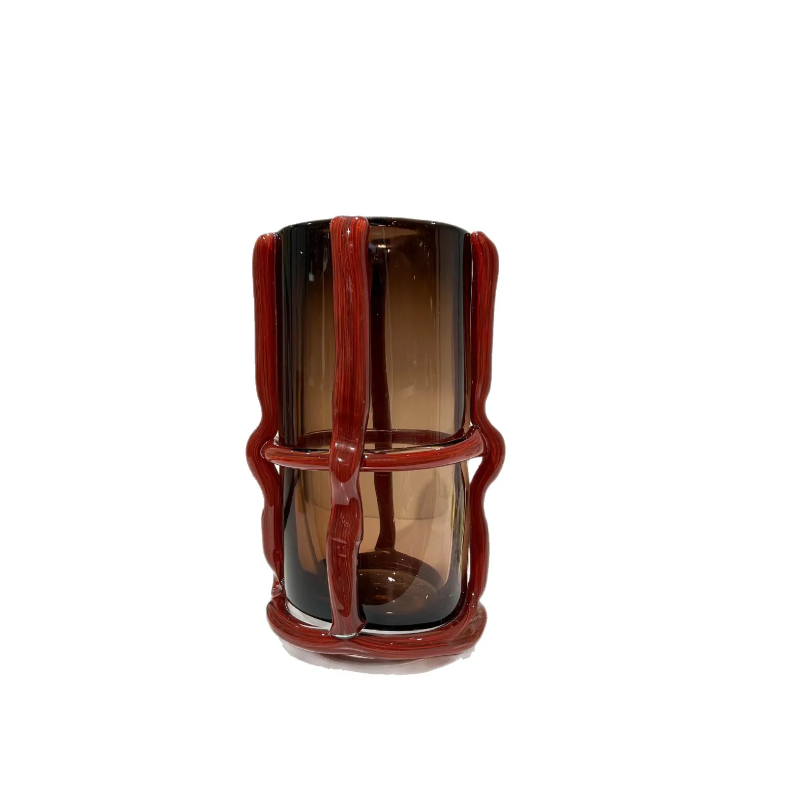 Creative handmade straight hydroponic vase home office hotel high-end decorative ornament