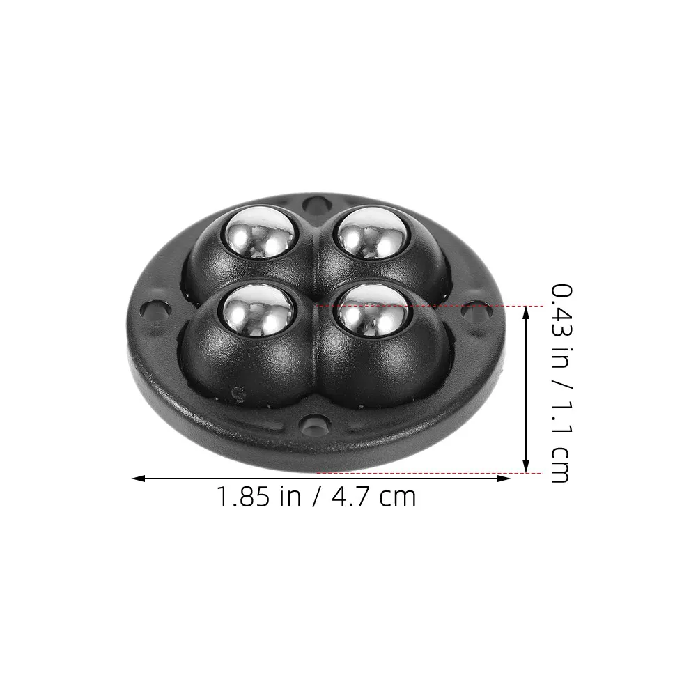 8Pcs Self Adhesive Mini Caster Wheels Black Swivel Smooth Moving Rollers for Furniture Appliances Storage Cases Mobility