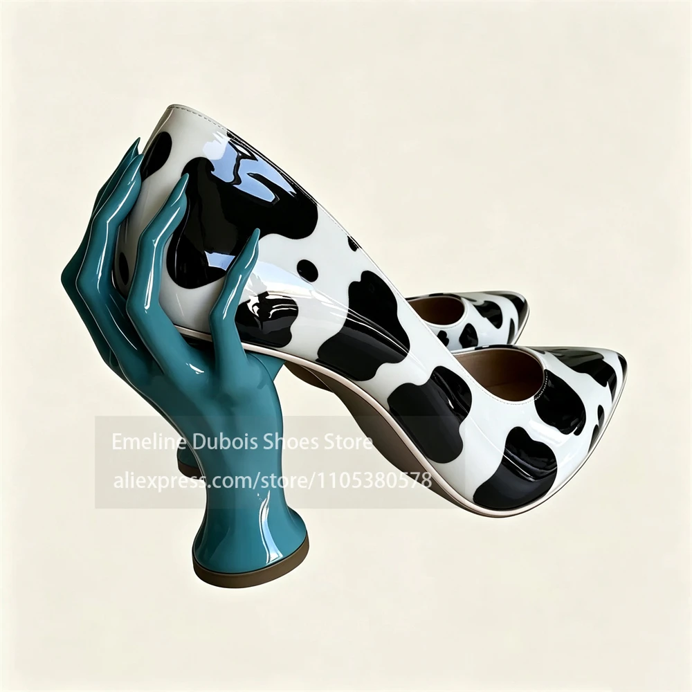 Patent Leather Pump - 광택 있는 에나멜 가죽 손 모양