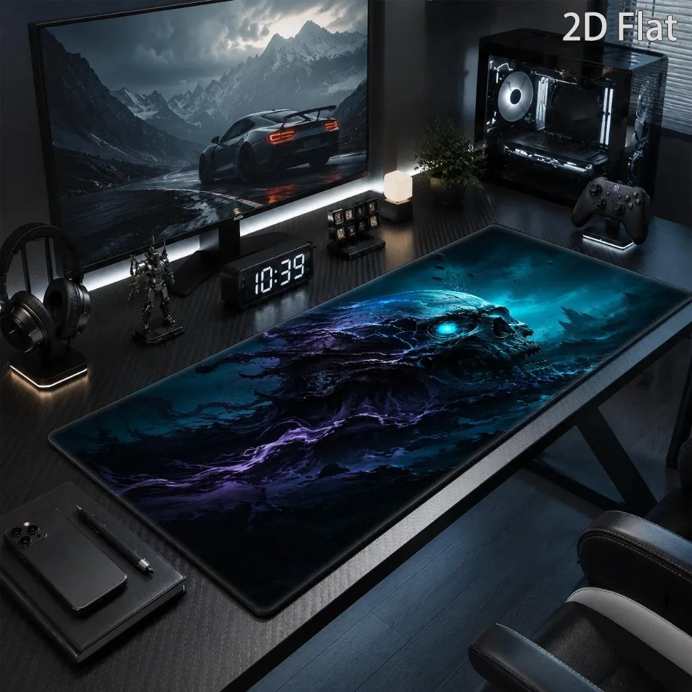 Specialized horror game mouse pad, compatible with PC/laptop - Dark fantasy skull table alfombrillas para escritorio