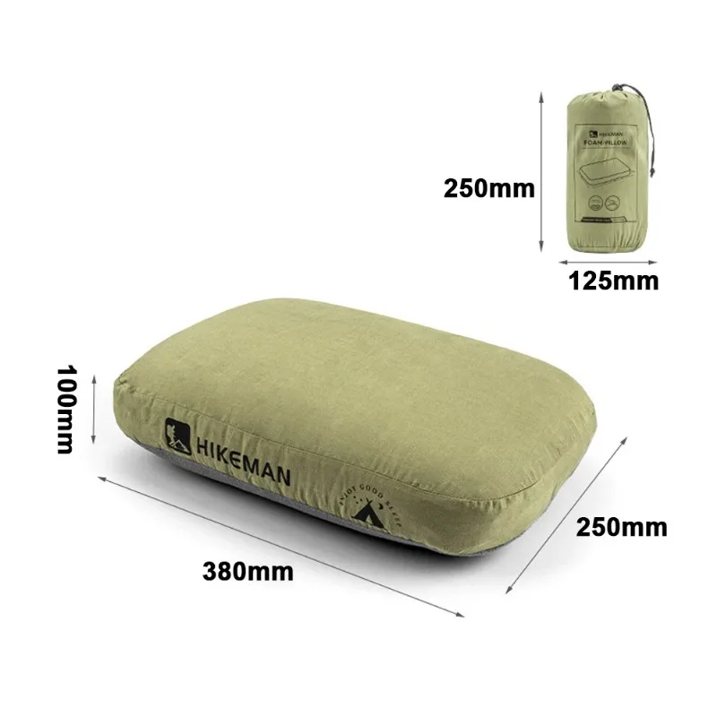 HIKEMAN Portable Camping Soft Memory Foam Pillow Hike Outdoor Travel Cervical Pillow Slow Rebound Memory Pillow For Neck Support
