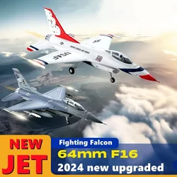 FMSRC RC Airplane 64mm F16 F-16 V3 Falcon Fighter Ducted Fan EDF Jet Model Hobby Plane Aircraft Avion PNP 2024 New