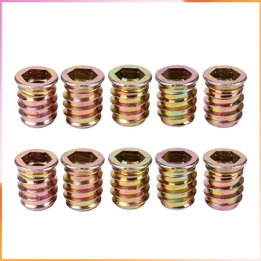 A93Z Conjunto de 10 Inserções Roscadas M10 X 20 Mm Para Madeira