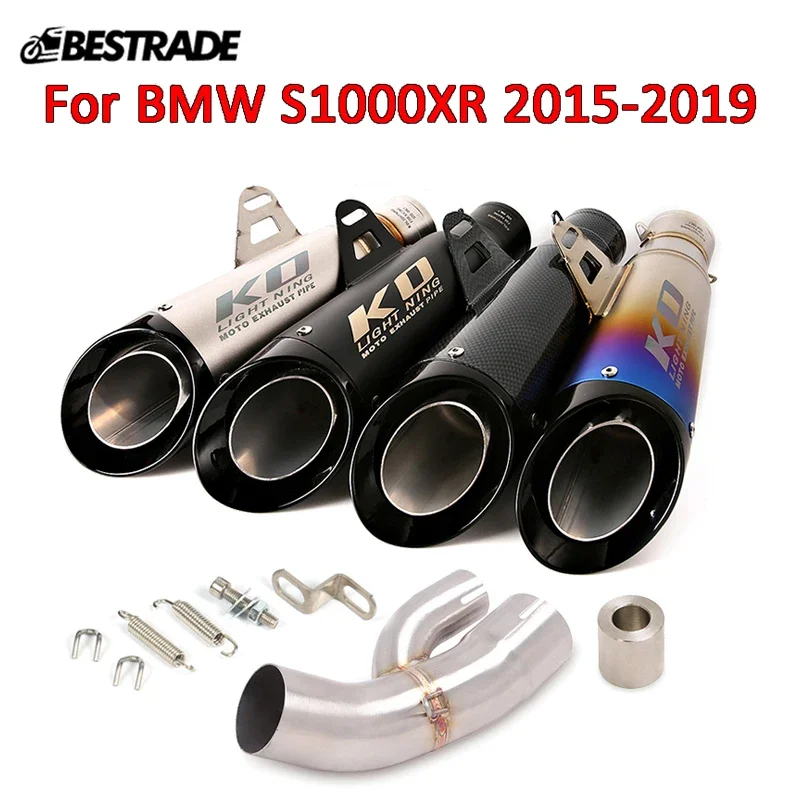 

Для BMW S1000XR 2015 2016 2017 2018 2019 мотоциклетная выхлопная система без шнуровки 51 мм глушители для подключения средней трубы из нержавеющей стали Escape