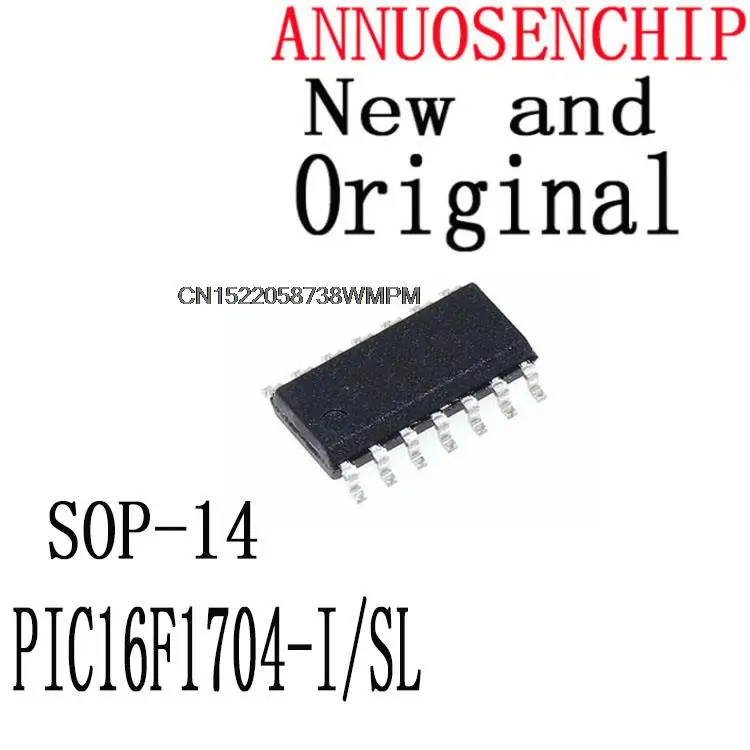 10PCS MCU 8BIT 4K FLASH 16F1704 PIC16F1704 SOP-14 IC  In stock! PIC16F1704-I/SL