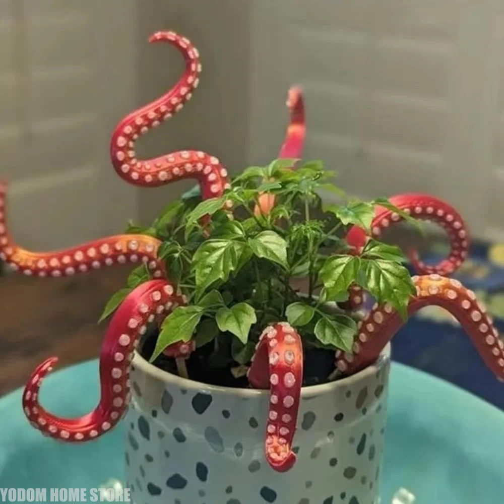 Amusing Tentacle Planter Polymer Odd Holder Decoration Innovative Garden 7Pcs