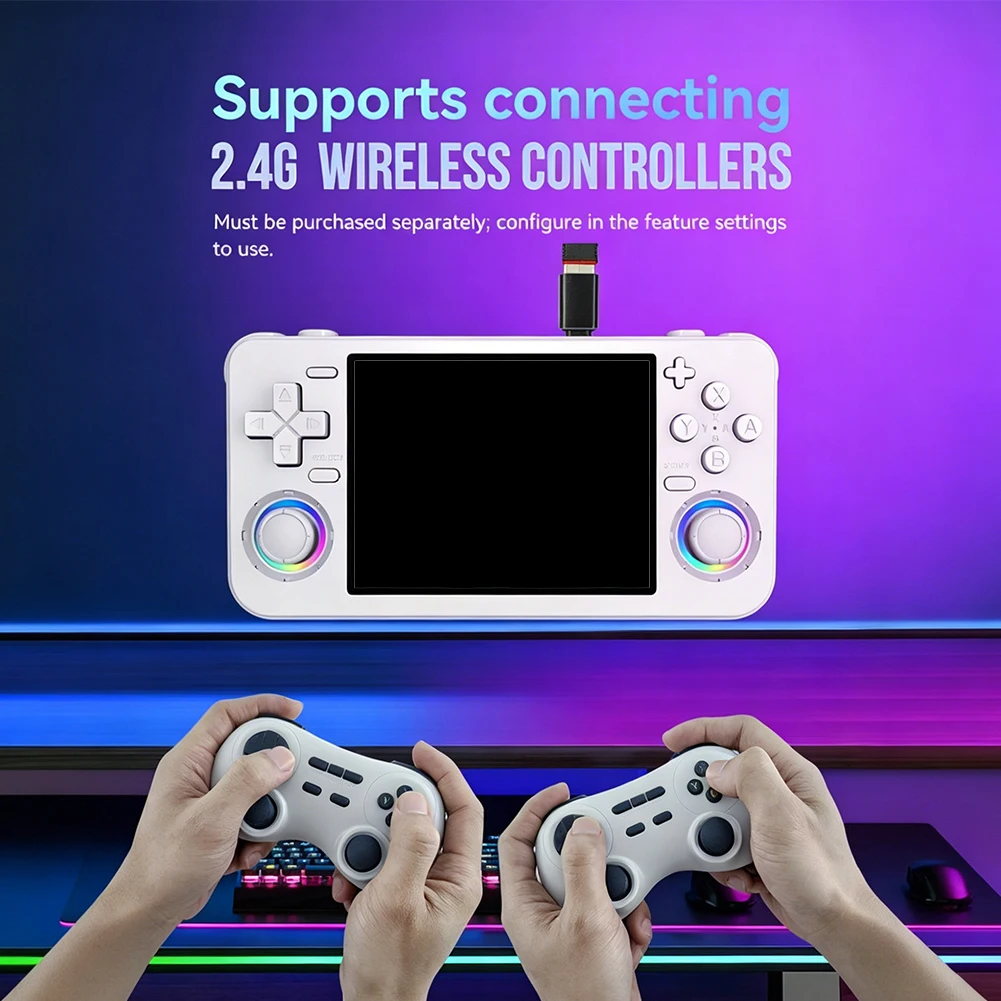 

New Portable Retro Handheld Game Console For-Linux 3.5'' IPS Screen Supports Glowing Rocker Pocket Video Player For-Gift