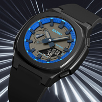 SKMEI 2091 5 Alarms Date Clock reloj hombre with Japan Digital Movement Sport Watches Waterproof Men Countdown Chrono Wriswatch