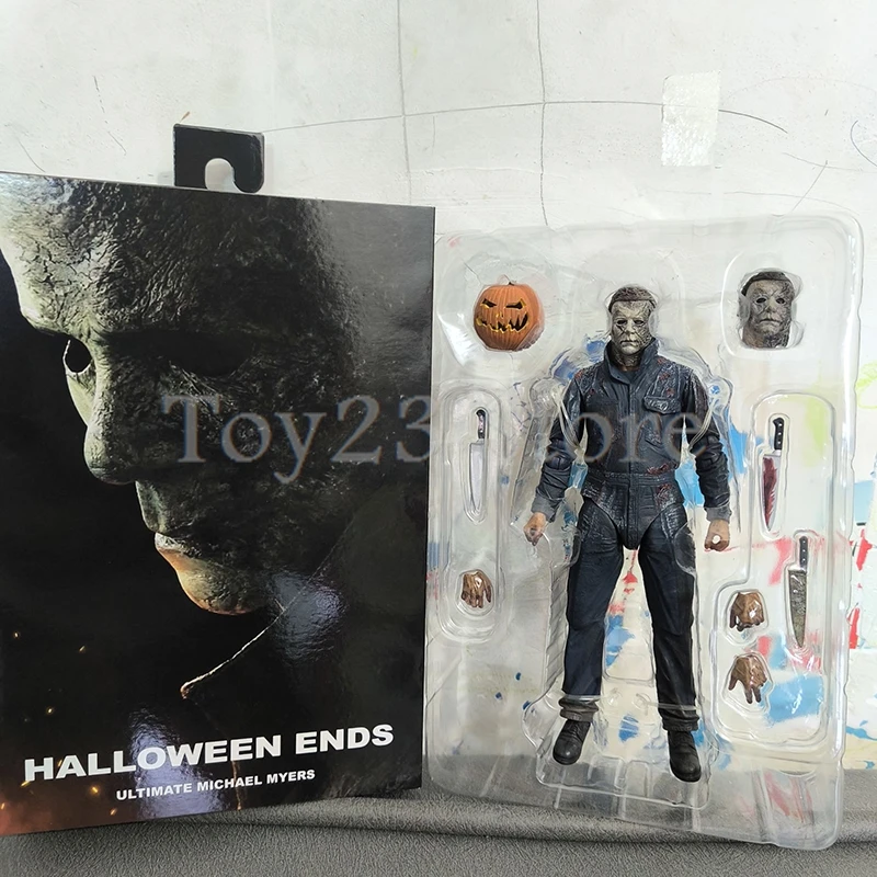 NECA مع اليقطين هالوين ينتهي يقتل II مايكل مايرز عمل الشكل هالوين الرعب اللعب دمية نموذج هدايا عيد الميلاد عيد الميلاد #4