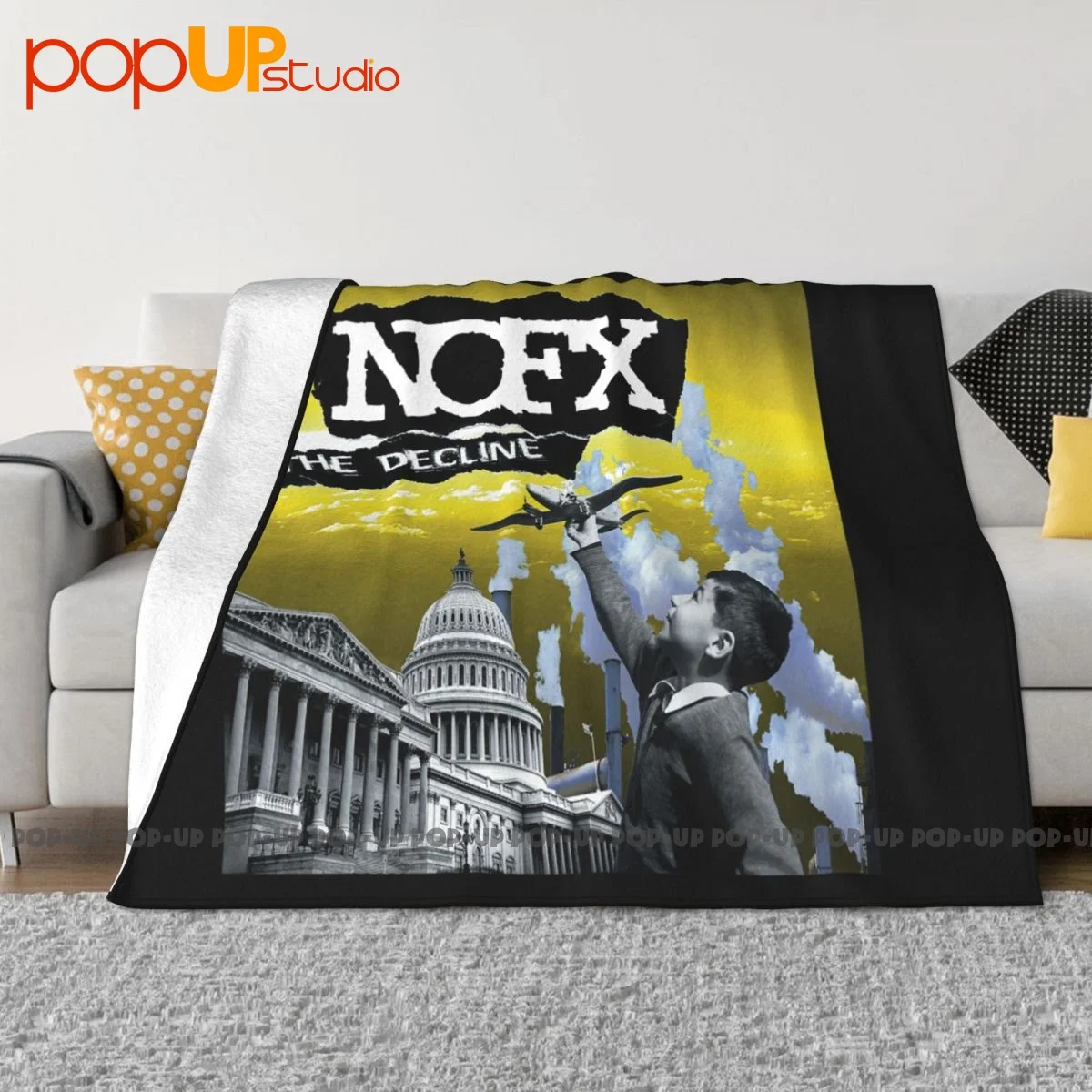 Nofx The Decline Punk Rock Band Album Cover Skate Blanket Sheet Plus Velvet Bedding Throws