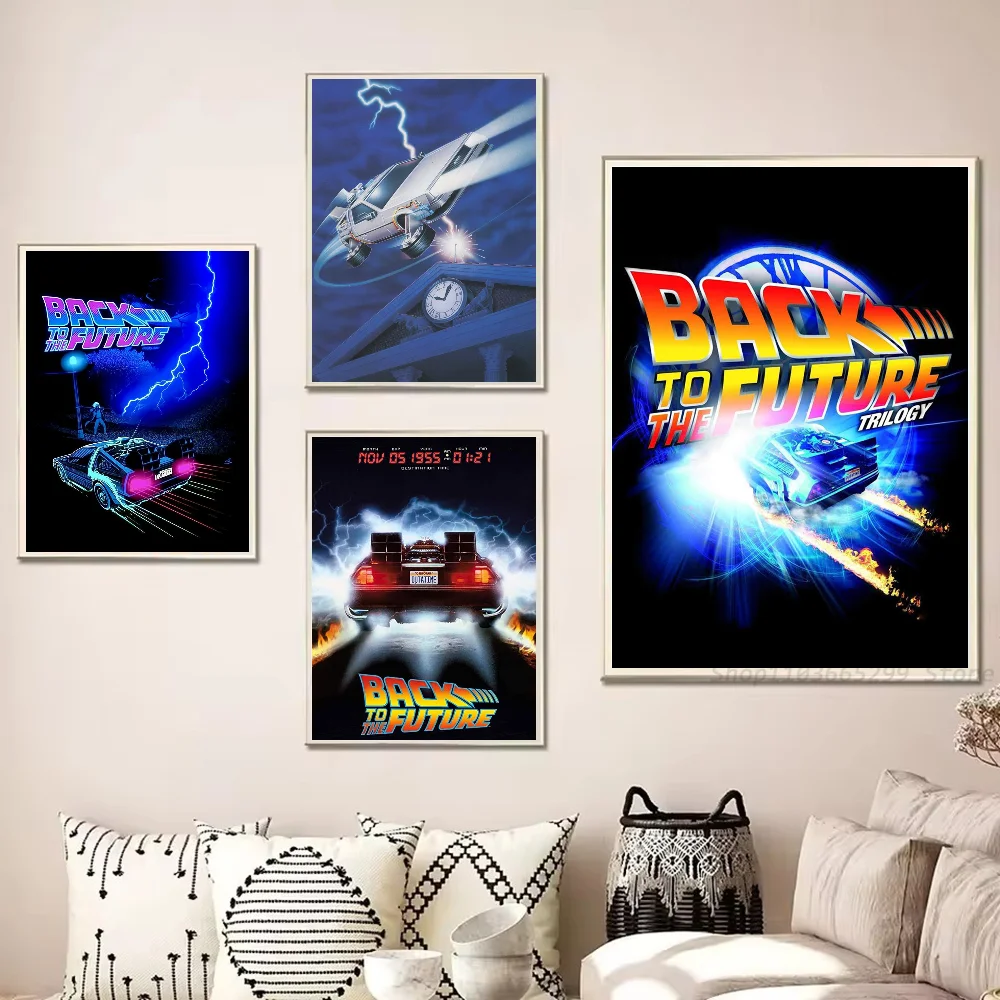 1 قطعة العودة إلى المستقبل ملصق فني ذاتي اللصق مقاوم للماء ورقة ملصق مقهى بار غرفة جدار ديكور