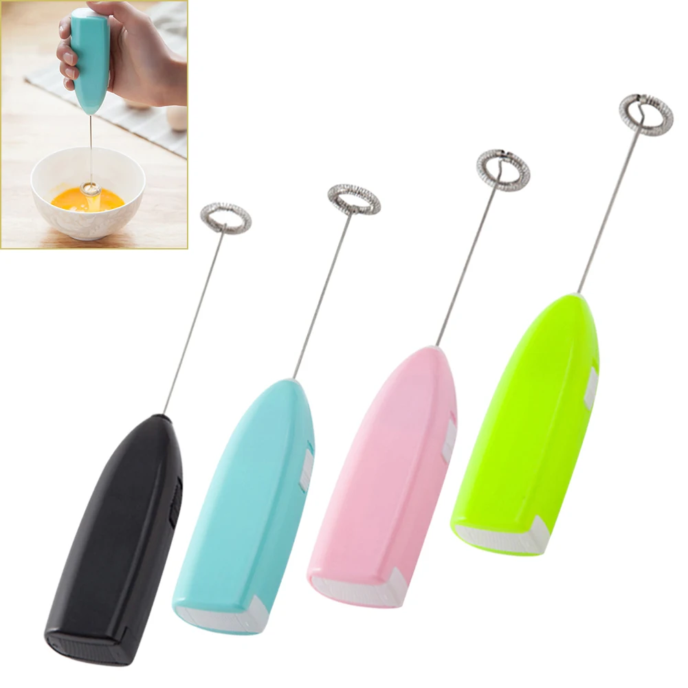 1pcs Electric Rotary Egg Beater Handheld Rotary Egg Whisk Blender Easy Whisk Egg Mixer Stirrer Milk Coffee Frother Cooking Tool